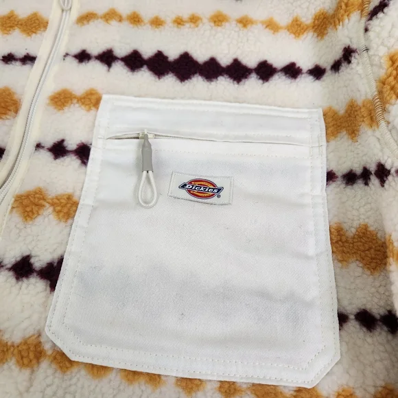 Dickies Falkville Jacket Size 2XL Aztec Print Faux Sherpa Full Zip Chest Pocket - Picture 10 of 10